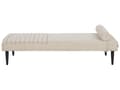 Miniatyrbillede 4 af 11: Daybed Beige Polyester 180 x 70 cm 1 Personers Dagseng Chaiselong med Pølsepude til Stue og Soveværelse