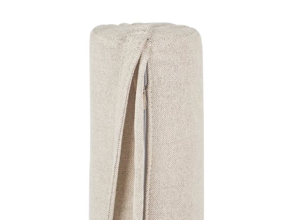 Daybed Beige Polyester 180 x 70 cm 1 Personers Dagseng Chaiselong med Pølsepude til Stue og Soveværelse