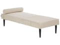 Miniatyrbillede 1 af 11: Daybed Beige Polyester 180 x 70 cm 1 Personers Dagseng Chaiselong med Pølsepude til Stue og Soveværelse