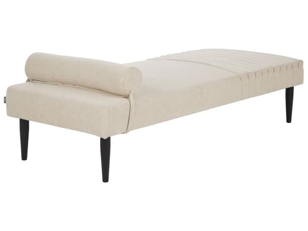 Divaani beige kangas verhoiltu poppeli rautajalat koristetyyny tuftattu käsinojaton moderni tyyli