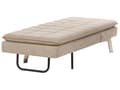 Miniatyrbillede 7 af 10: Chaiselong Beige Polyester Daybed med Justerbart Ryglæn Gæsteseng Multifunktionel Chaise Sofa Moderne til Stuen
