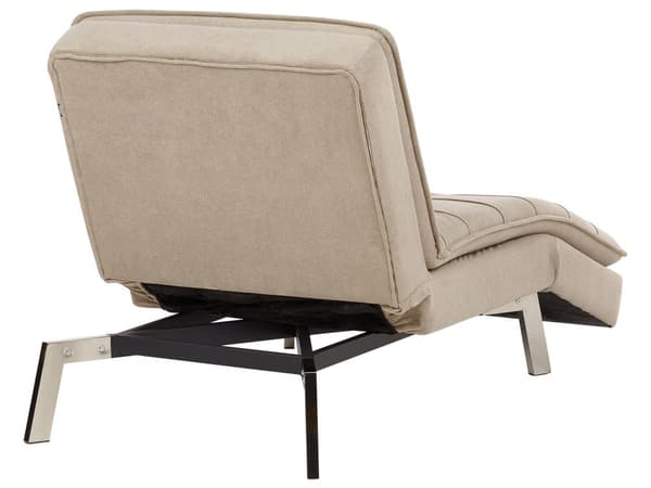 Chaiselong Beige Polyester Daybed med Justerbart Ryglæn Gæsteseng Multifunktionel Chaise Sofa Moderne til Stuen