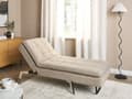 Miniatyrbillede 2 af 10: Chaiselong Beige Polyester Daybed med Justerbart Ryglæn Gæsteseng Multifunktionel Chaise Sofa Moderne til Stuen