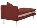 Miniatyrbild 5 av 11: Schäslong Beige Röd 164 x 77 x 72 cm Tyg Trä Metall Dekorativa Kuddar Tvåfärgade Tuftad Modern Vardagsrum