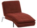 Miniatyrbillede 1 af 10: Chaiselong Rød Polyester Daybed med Justerbart Ryglæn Gæsteseng Multifunktionel Chaise Sofa Moderne til Stuen
