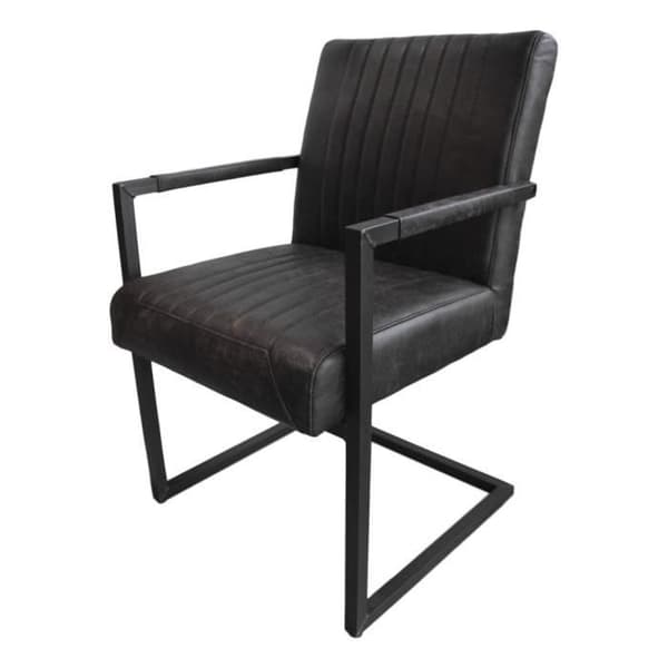 Matstol - HSM - Texas - Äkta läder - Vintage finish - Industriell stil