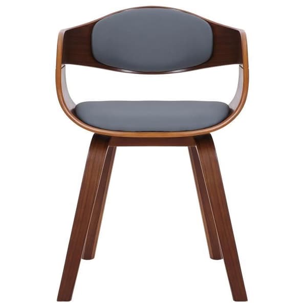 Kingston Visitor Chair i konstläder - CLP - Valnöt - Maximal komfort - Modern design - Grå