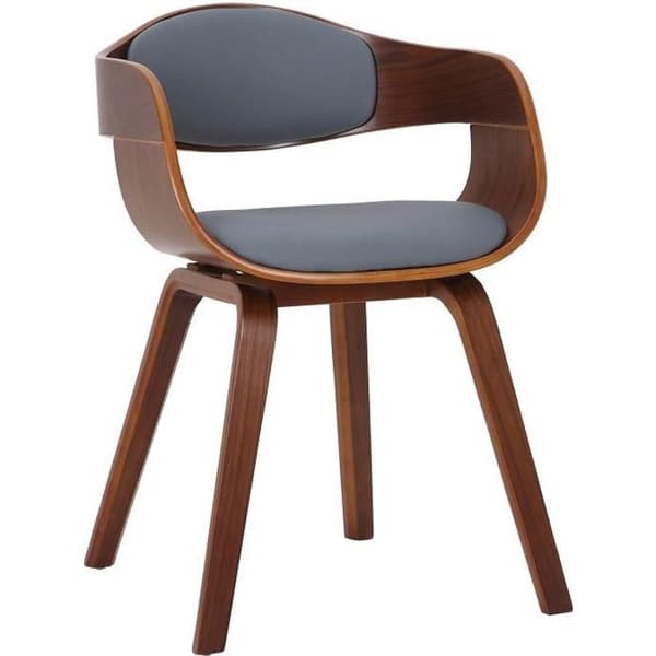 Kingston Visitor Chair i konstläder - CLP - Valnöt - Maximal komfort - Modern design - Grå