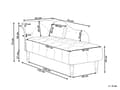 Miniatyrbillede 3 af 10: Chaiselong Grå Velour Daybed med Ryglæn Gæsteseng Multifunktionel Chaise Venstrevendt Sofa Moderne til Stuen