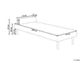 Miniatyrbillede 3 af 10: Daybed Off White 200 x 75 cm 1 Personers Dagseng Chaiselong med Pølsepude til Stue og Soveværelse