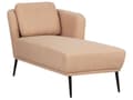 Miniatyrbillede 5 af 10: Venstrevendt knækket beige boucle chaiselong med hynde retro stuemøbler stue opholdsrum