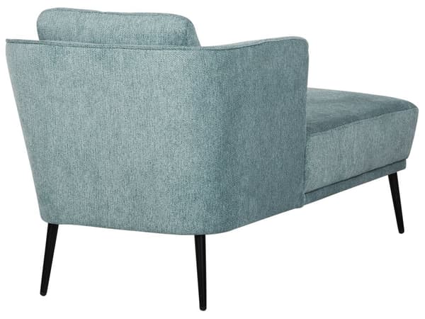 Divaani sininen kangas verhoiltu puu teräsjalat oikeakätinen koristetyynyllä retro tyyli