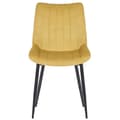 Miniatyrbild 2 av 4: Rahden Velvet Dining Chair - CLP - Gul - Metall - Modern - Skandinavisk