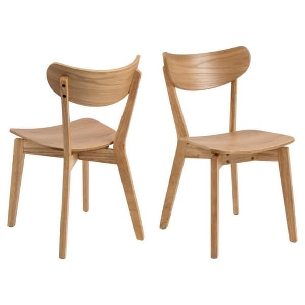 Rover matsalsstolar - EMOB - Set med 2 - Massivt trä - Vintage