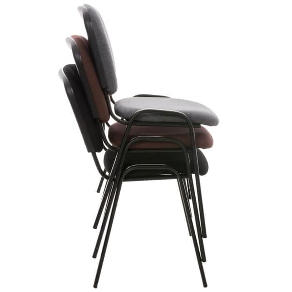 Ken stapelbara besöksstolar i tyg - CLP - Set med 4 - Orange - Modern design
