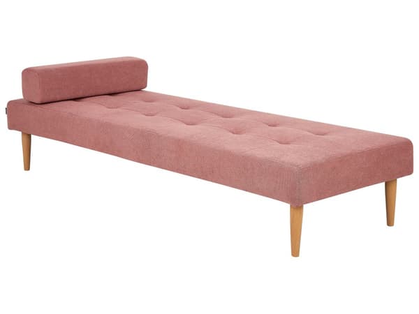 Dagbädd Rosa Tygklädsel Modern Minimalistisk