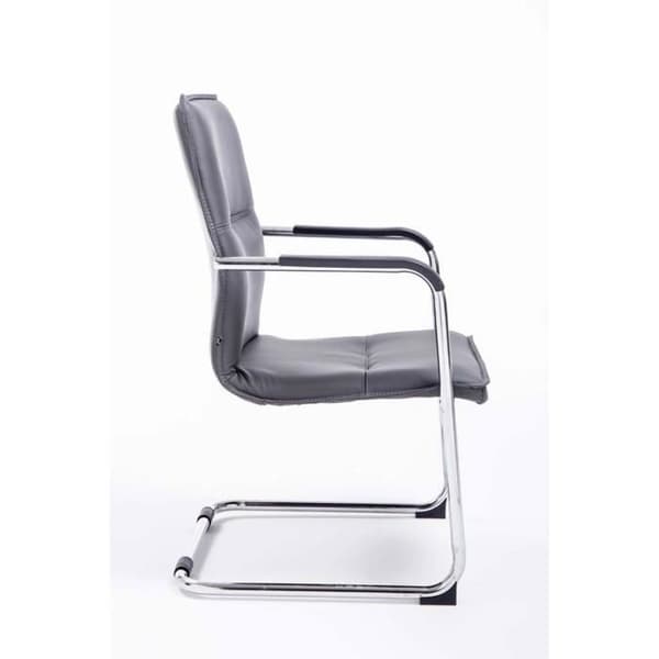 Seattle Visitor Chair - CLP - Set med 2 - Faux - Grå - Armstöd