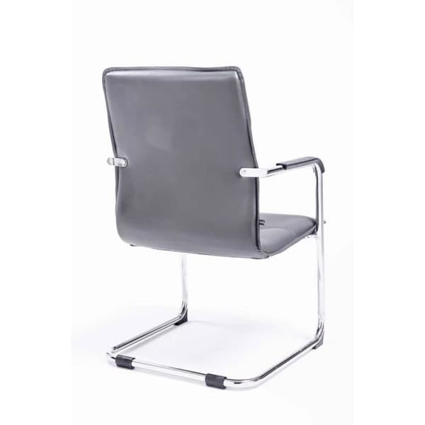 Seattle Visitor Chair - CLP - Set med 2 - Faux - Grå - Armstöd