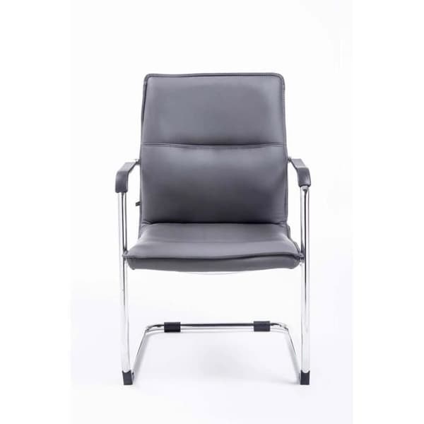 Seattle Visitor Chair - CLP - Set med 2 - Faux - Grå - Armstöd