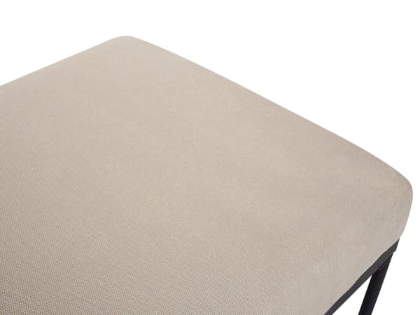 Divaani vaaleanbeige tekopellava ruskea keinonahka verhoiltu mustat rautajalat koristetyynyllä retro tyyli
