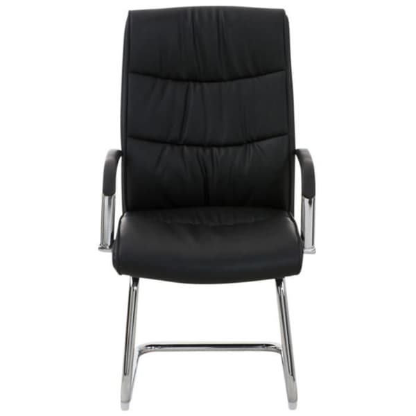 Caro Cantilever-stolar i konstläder - CLP - Svart - Modern design - Set om 2 - Med armstöd