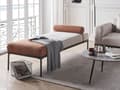 Miniatyrbillede 2 af 11: Daybed Beige Brun Hør imiteret 170 x 70 cm 1 Personers Dagseng Chaiselong med Pølsepude til Stue og Soveværelse