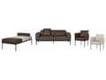 Miniatyrbillede 7 af 11: Daybed Beige Mørkebrun 170 x 70 cm 1 Personers Dagseng Chaiselong med Pølsepude til Stue og Soveværelse