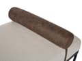 Miniatyrbillede 8 af 11: Daybed Beige Mørkebrun 170 x 70 cm 1 Personers Dagseng Chaiselong med Pølsepude til Stue og Soveværelse