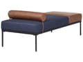Miniatyrbillede 6 af 11: Daybed Blå Brun 170 x 70 cm 1 Personers Dagseng Chaiselong med Pølsepude til Stue og Soveværelse
