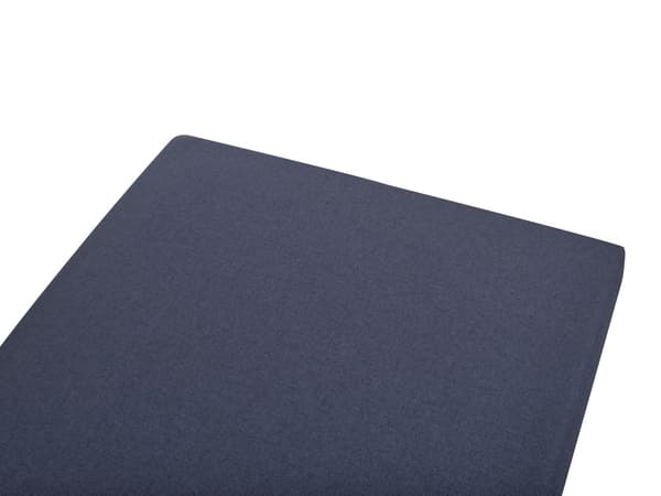 Daybed Blå Brun 170 x 70 cm 1 Personers Dagseng Chaiselong med Pølsepude til Stue og Soveværelse