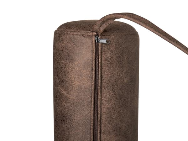 Schäslong Beige och Mörkbrun Konstlinne Konstläder Järn Svarta Ben Vardagsrumsmöbler