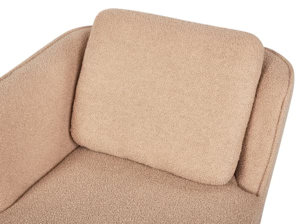 Schäslong Höger Beige Bouclé med Dyna Vardagsrumsmöbler Retrostil