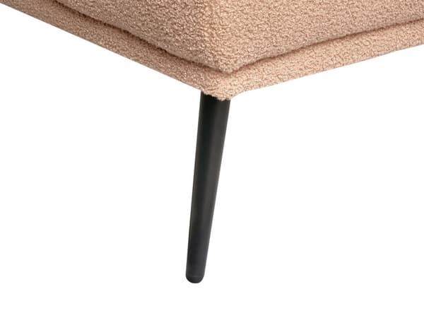 Schäslong Höger Beige Bouclé med Dyna Vardagsrumsmöbler Retrostil