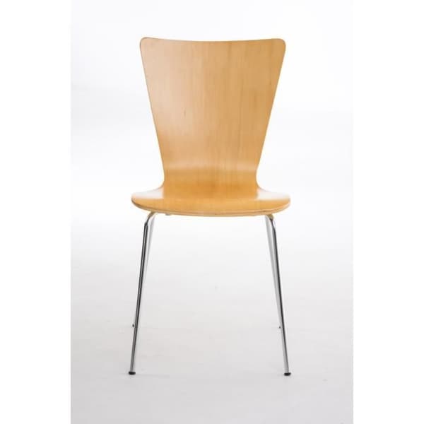 Aaron stapelbara stolar i trä med rygg och metallben - CLP - Set om 4 - Grå - Modern - Design