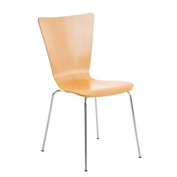 Aaron stapelbara stolar i trä med rygg och metallben - CLP - Set om 4 - Grå - Modern - Design