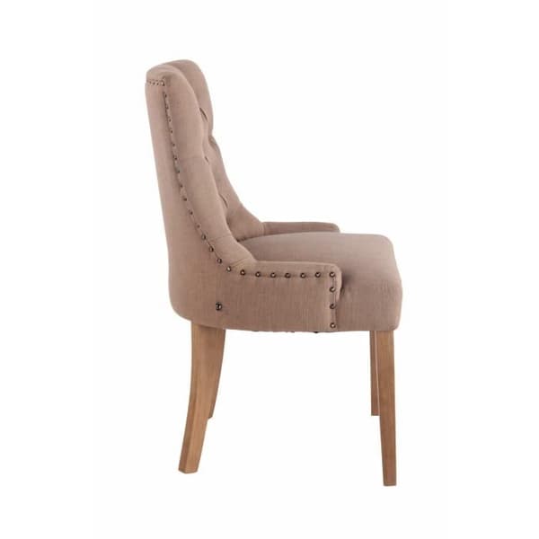 Matsalsstol - CLP - Aberdeen - Tyg - Taupe-Light Antique - Med armstöd