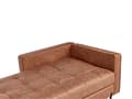 Miniatyrbillede 7 af 11: Chaiselong Gyldenbrunt Kunstlæder Daybed med Ryglæn Gæsteseng Multifunktionel Chaise Højrevendt Sofa Moderne til Stuen
