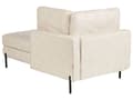 Miniatyrbillede 5 af 11: Chaiselong Lys Beige Kunstlæder Daybed med Ryglæn Gæsteseng Multifunktionel Chaise Venstrevendt Sofa Moderne til Stuen