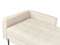 Miniatyrbillede 7 af 11: Chaiselong Lys Beige Kunstlæder Daybed med Ryglæn Gæsteseng Multifunktionel Chaise Venstrevendt Sofa Moderne til Stuen
