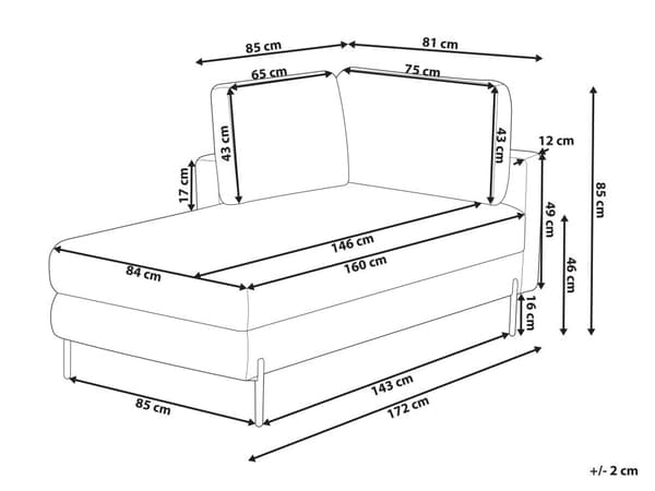 Chaiselong Grønt Kunstlæder Daybed med Ryglæn Gæsteseng Multifunktionel Chaise Højrevendt Sofa Moderne til Stuen