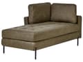 Miniatyrbillede 4 af 11: Chaiselong Grønt Kunstlæder Daybed med Ryglæn Gæsteseng Multifunktionel Chaise Højrevendt Sofa Moderne til Stuen