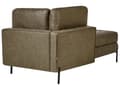 Miniatyrbillede 5 af 11: Chaiselong Grønt Kunstlæder Daybed med Ryglæn Gæsteseng Multifunktionel Chaise Højrevendt Sofa Moderne til Stuen