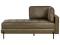 Miniatyrbillede 1 af 11: Chaiselong Grønt Kunstlæder Daybed med Ryglæn Gæsteseng Multifunktionel Chaise Højrevendt Sofa Moderne til Stuen