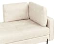 Miniatyrbillede 6 af 11: Chaiselong Lys Beige Kunstlæder Daybed med Ryglæn Gæsteseng Multifunktionel Chaise Højrevendt Sofa Moderne til Stuen