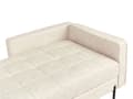 Miniatyrbillede 7 af 11: Chaiselong Lys Beige Kunstlæder Daybed med Ryglæn Gæsteseng Multifunktionel Chaise Højrevendt Sofa Moderne til Stuen