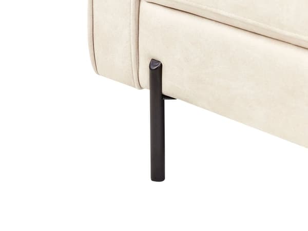 Chaiselong Lys Beige Kunstlæder Daybed med Ryglæn Gæsteseng Multifunktionel Chaise Højrevendt Sofa Moderne til Stuen