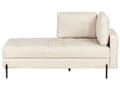 Miniatyrbillede 1 af 11: Chaiselong Lys Beige Kunstlæder Daybed med Ryglæn Gæsteseng Multifunktionel Chaise Højrevendt Sofa Moderne til Stuen