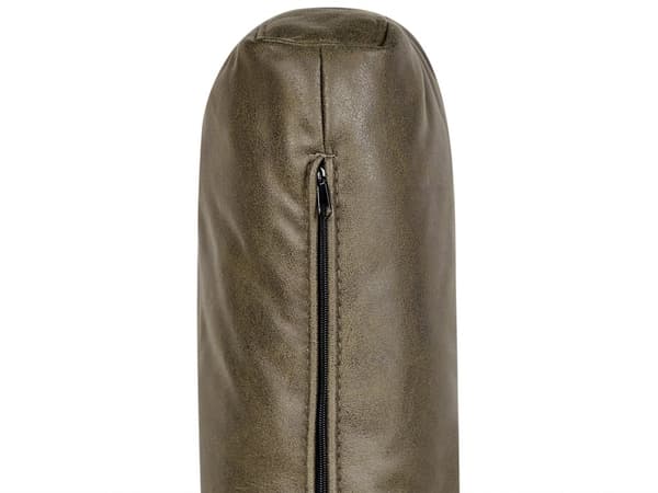 Schäslong Grön Konstläder Höger Tuftad Modern Vardagsrum Svarta Ben Armstöd