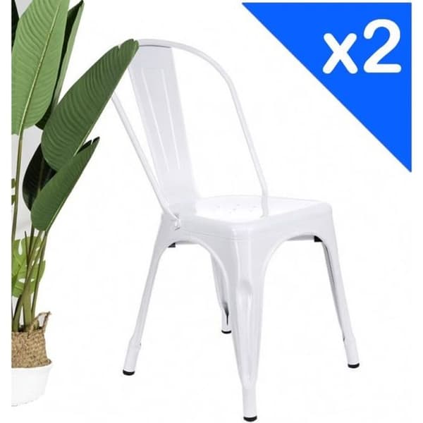 Vita vita vita - Svartvit industristil - KOSMI - Set med 2 - Metall - Inomhus - Vuxen