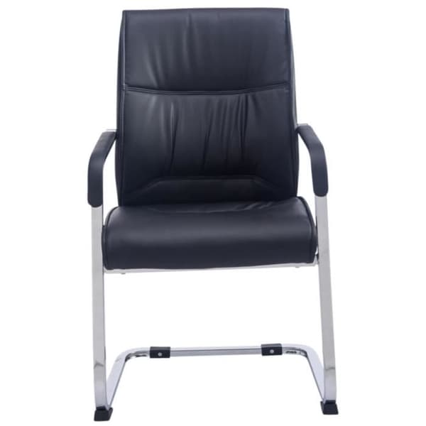 XXL Anubis Faux Leather Cantilever-stolar - CLP - Svart - Set om 2 - Vikt upp till 260 kg - Med armstöd